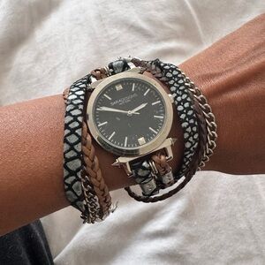 Sara Designs New York Leather-Wrap Multi-Strand Watch - Once Worn